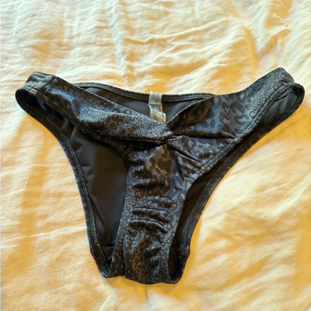 Victorias Secret black leopard bathing suit bottoms
